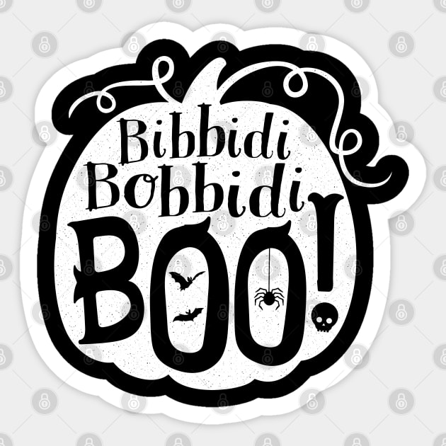 Bibbidi Bobbidi BOO (White) Sticker by onarolltees